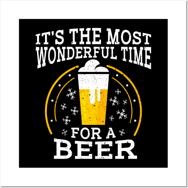 Its The Most Wonderful Time For A Beer Wall Art by stuffbyjlim